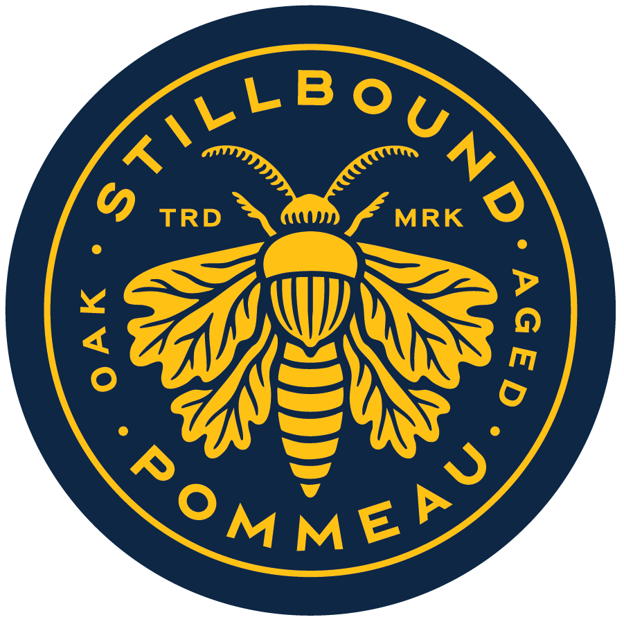 Stillbound Pommeau oak-aged seal with the moth emblem